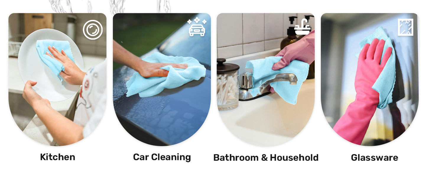 Microfiber Cleaning Cloths Roll, 75 Pack Tear