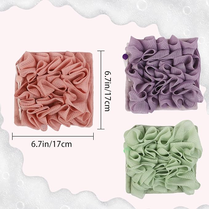 Loofah Washcloth, 2-in-1 Shower (3pcs)