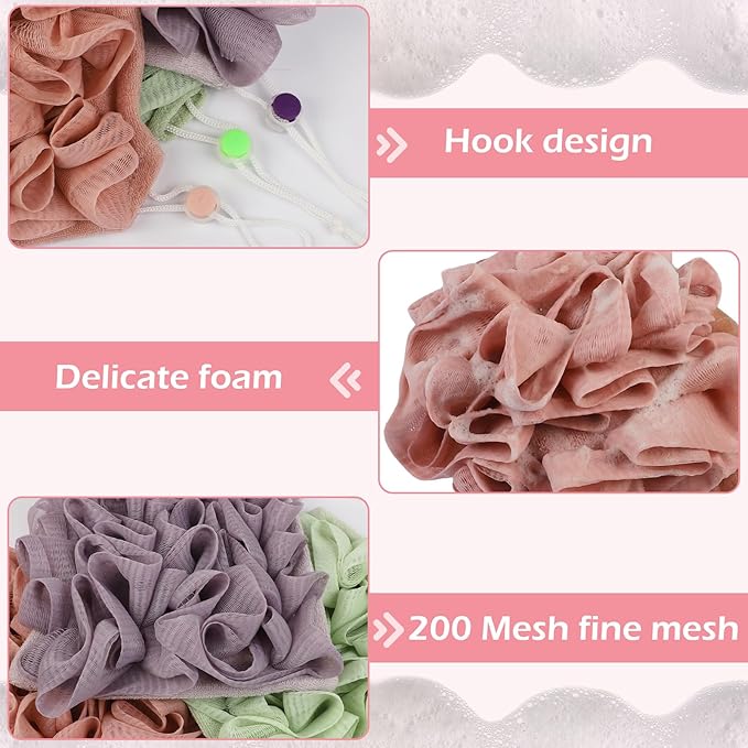 Loofah Washcloth, 2-in-1 Shower (3pcs)