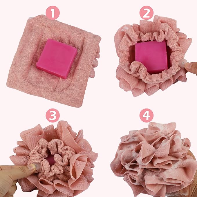 Loofah Washcloth, 2-in-1 Shower (3pcs)