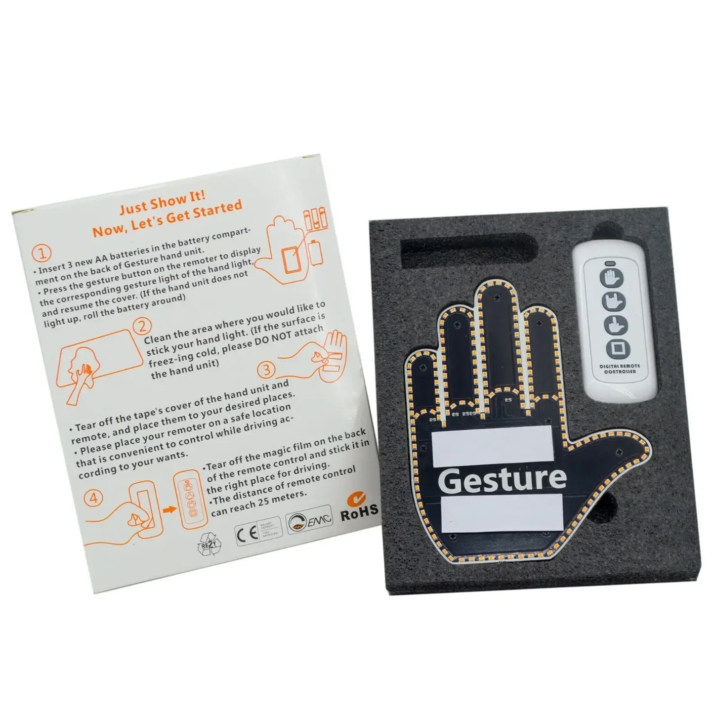 The GloGesture™ - Led Hand Sign