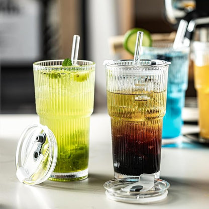 Ribbed Glass Tumblers