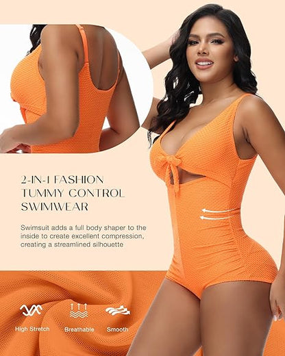 SHAPSHE Women's Tummy Control Swimsuit