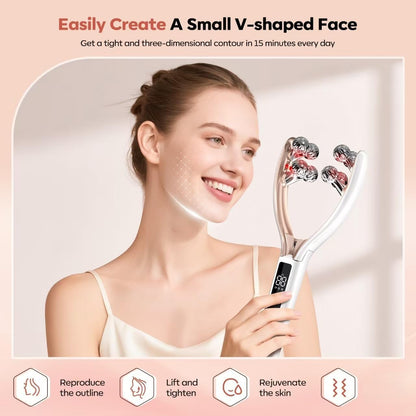Facial Massager with 3D Roller
